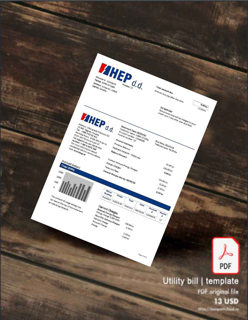 Utility bill | Albanian Power | Albania